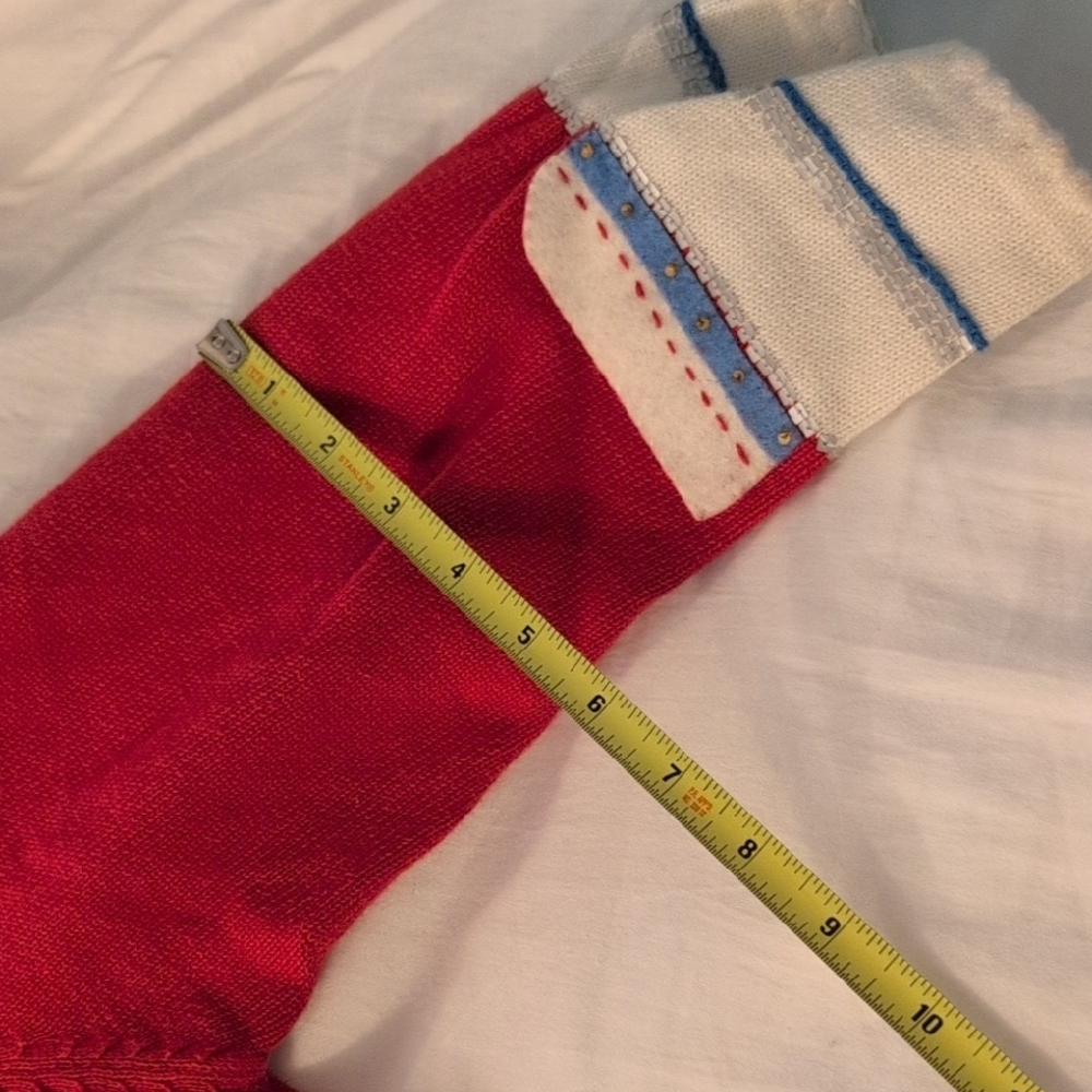 Michael Simon Red Cardigan with Graphic Design - Picture 8 of 13